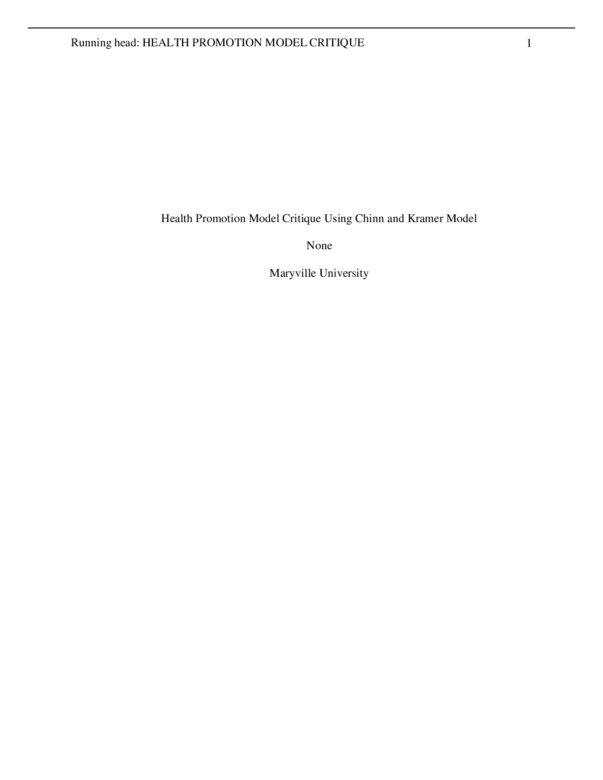 Preview image for NURS 600 Health Promotion Model Theory Critique LATEST UPDATE